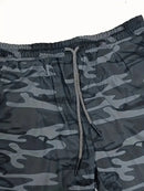 Men's 2-Layer Breathable Fitness Shorts - Quick Dry, Skin-Friendly, Drawstring Waist, Summer Sports Workout Shorts with Skull Print Pocket, Comfortable for Running and Gym, Gym Shorts | Shorts with