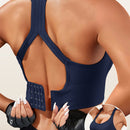 Light Blue Women's Push-Up Bra with Removable Pads - Breathable and Non-Slip Design for Gym, Yoga, Running - Backless and Strapless Top with Adjustable Straps, Yoga Clothing | Adjustable Straps Design | Comfortable Fit