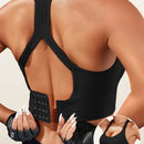 Light Blue Women's Push-Up Bra with Removable Pads - Breathable and Non-Slip Design for Gym, Yoga, Running - Backless and Strapless Top with Adjustable Straps, Yoga Clothing | Adjustable Straps Design | Comfortable Fit