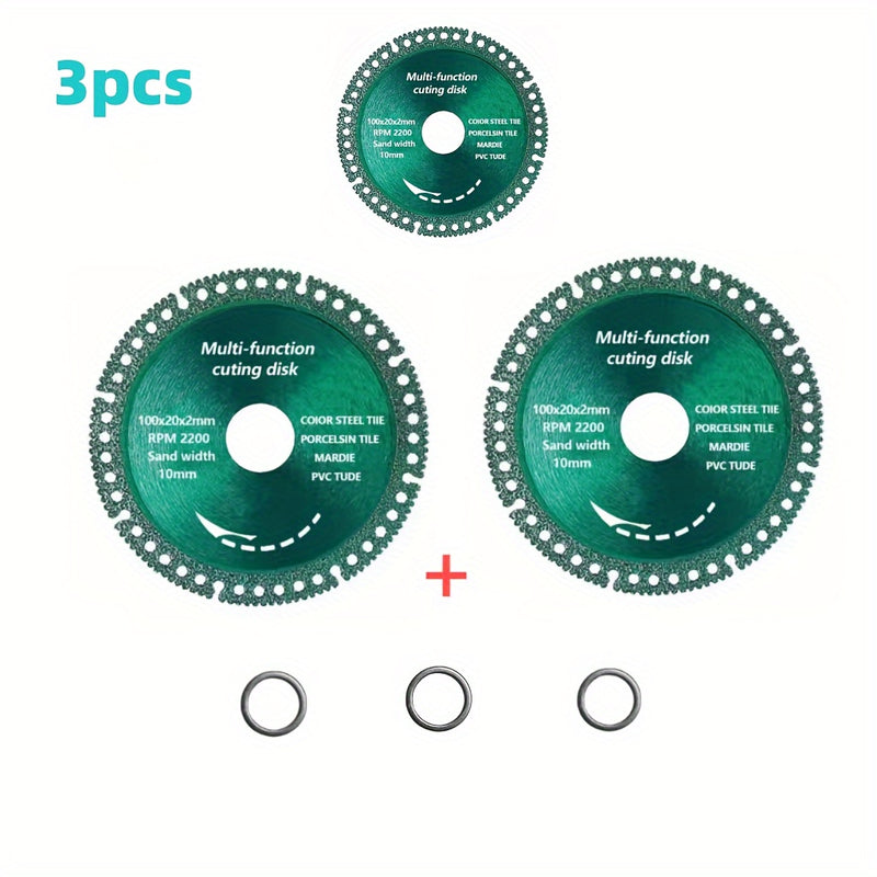 4inch/100mm Super Hard Diamond Multi-Function Circular Saw Blade for Metal, Tile, Stone, Marble, Pipe and Wall Splitting