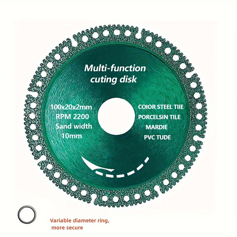 4inch/100mm Super Hard Diamond Multi-Function Circular Saw Blade for Metal, Tile, Stone, Marble, Pipe and Wall Splitting