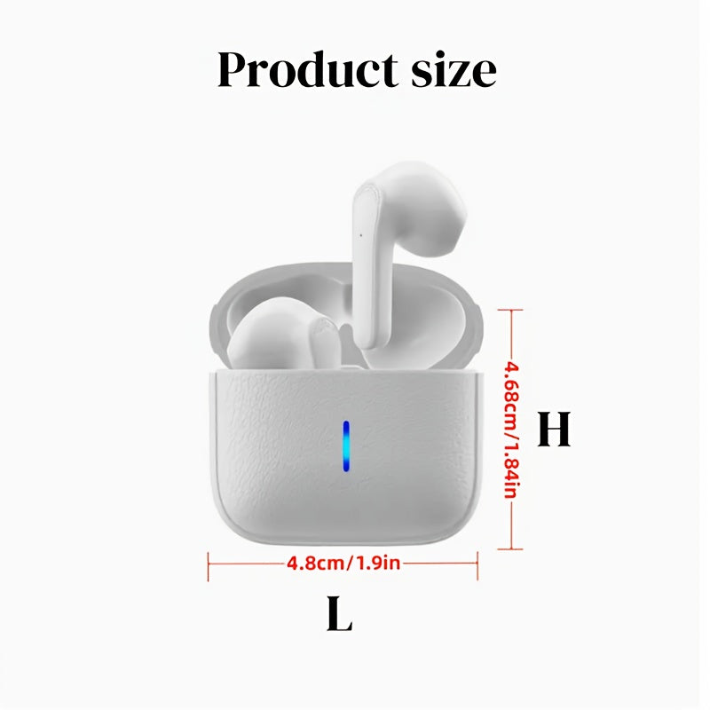 New in-ear wireless headphones, can create dual stereo, 5.3 wireless headphones, stable connection, with noise reduction for calls, USB-C charging, wireless connection, volume control, suitable for business, sports, game