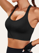 Light Blue Women's Push-Up Bra with Removable Pads - Breathable and Non-Slip Design for Gym, Yoga, Running - Backless and Strapless Top with Adjustable Straps, Yoga Clothing | Adjustable Straps Design | Comfortable Fit