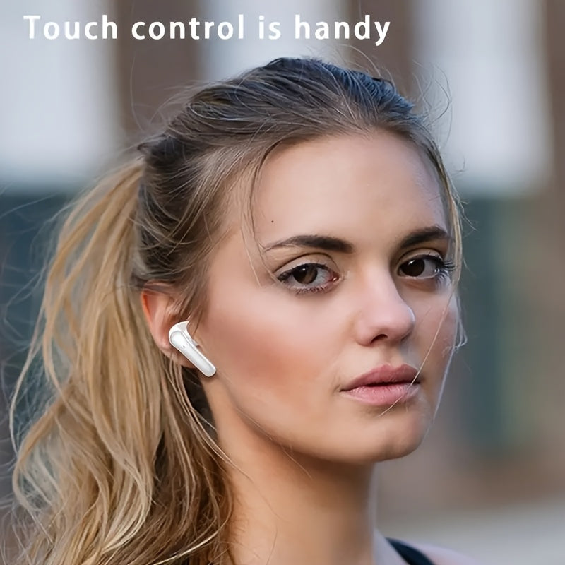 New in-ear wireless headphones, can create dual stereo, 5.3 wireless headphones, stable connection, with noise reduction for calls, USB-C charging, wireless connection, volume control, suitable for business, sports, game