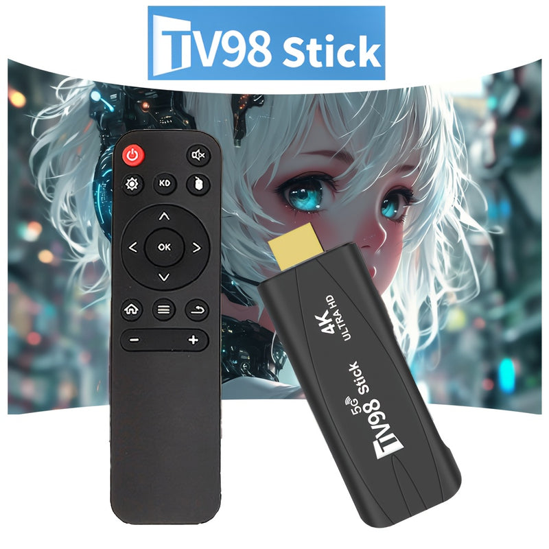 Mini TV STICK, TV98 STICK, ATV Smart, Rockchip 3228A, Android 12.1, TV Stick, USB 2.0, 2.4G/5G Dual Wifi 6, Wireless 5.0, DC 5V/2A, 1GB +8GB, HD Media Player TV Box, Compact Design - Home Entertainment Streaming Device, Voice Remote TV Box