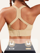 Light Blue Women's Push-Up Bra with Removable Pads - Breathable and Non-Slip Design for Gym, Yoga, Running - Backless and Strapless Top with Adjustable Straps, Yoga Clothing | Adjustable Straps Design | Comfortable Fit