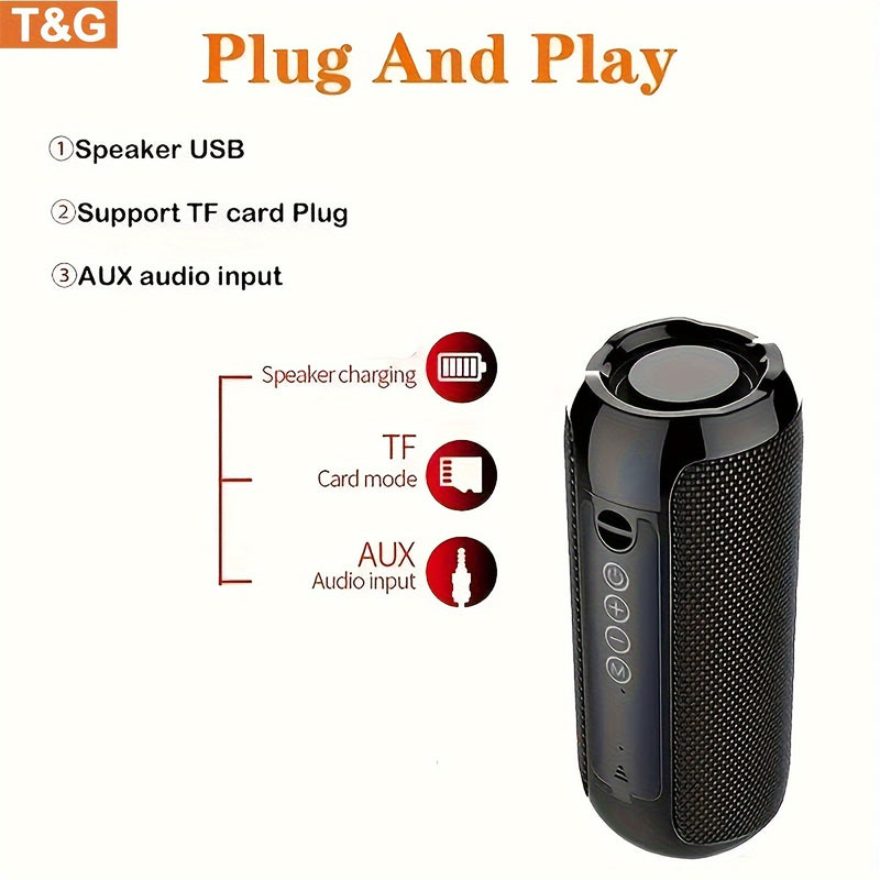 TG117 Wireless Loudspeaker, MusiBaby Loudspeaker, Outdoor, Portable, TF and Flash Disk Data Reading, Wireless 5.3, Loud Sound, Vibrant Loudspeaker with Bass, Larger Volume and Longer Life