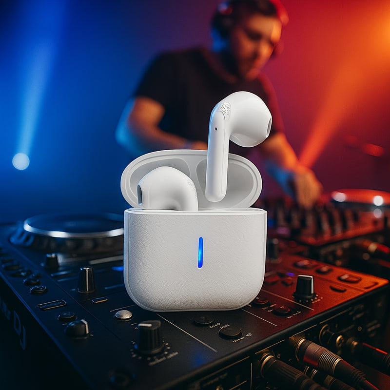 New in-ear wireless headphones, can create dual stereo, 5.3 wireless headphones, stable connection, with noise reduction for calls, USB-C charging, wireless connection, volume control, suitable for business, sports, game