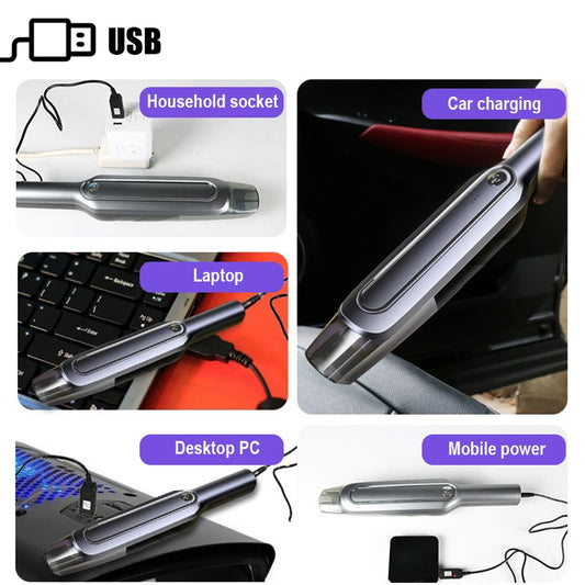 Aspirapolvere per Auto Portatile: Alta Potenza 8000PA e Ricaricabile