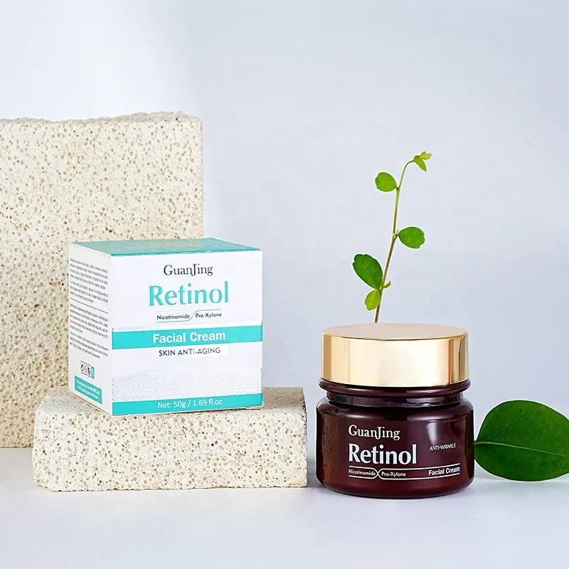 Retinol Rosto hidratante anti-rugas atacado cremes de clareamento da pele facial com brilho de cristal para mulheres pele preta escura