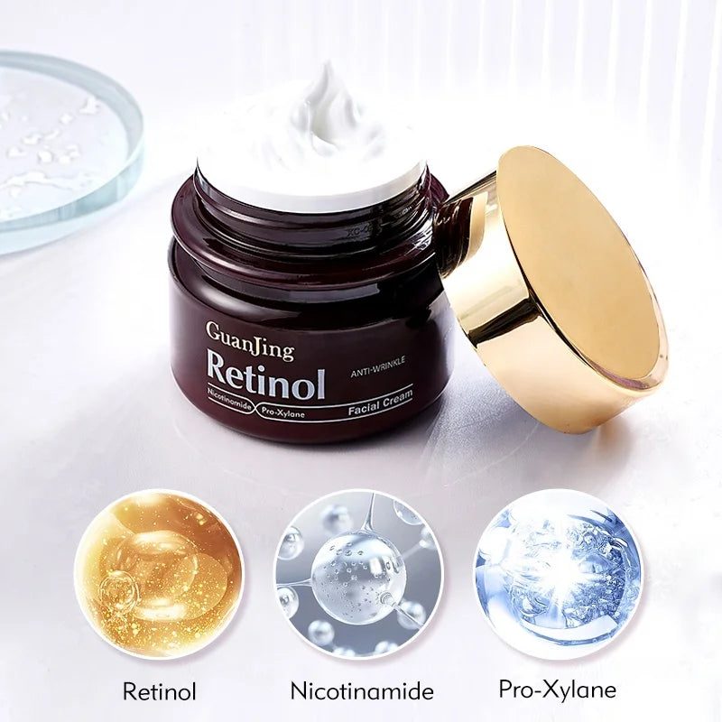 Retinol Rosto hidratante anti-rugas atacado cremes de clareamento da pele facial com brilho de cristal para mulheres pele preta escura