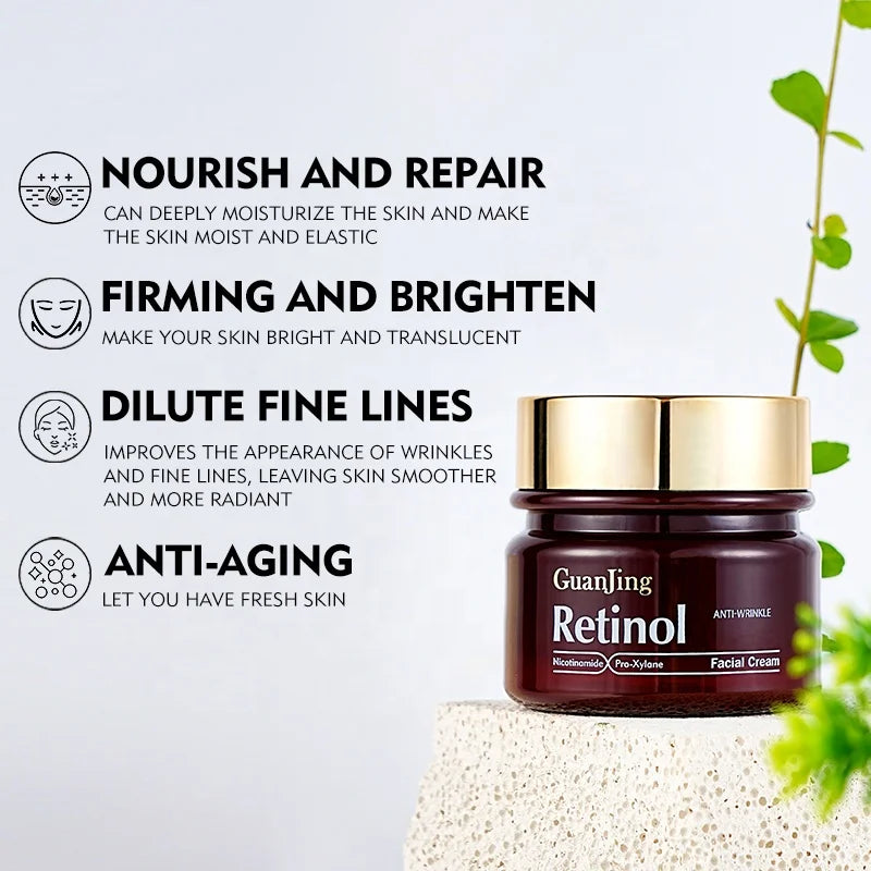 Retinol Rosto hidratante anti-rugas atacado cremes de clareamento da pele facial com brilho de cristal para mulheres pele preta escura