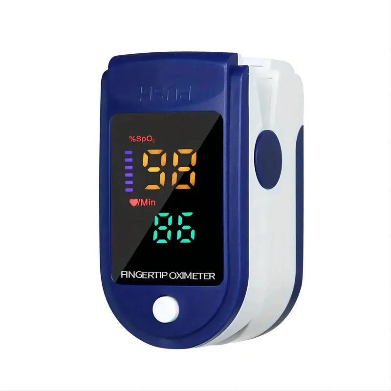 Oxymètre du bout des doigts, moniteur de saturation en oxygène du sang, Spnings avec mesure de la fréquence cardiaque, affichage LED portable, sans batterie