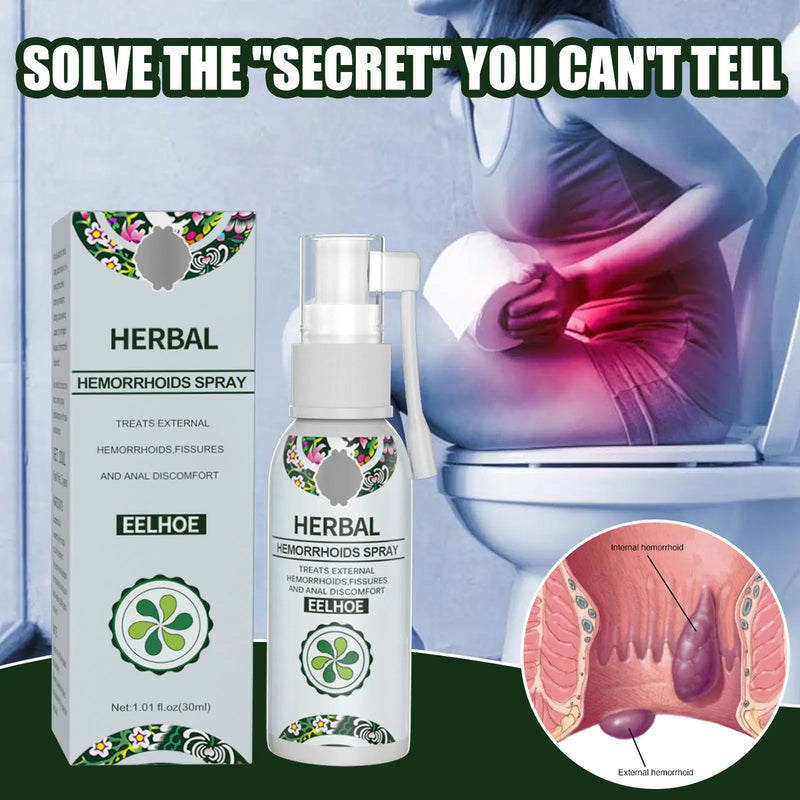 Hot Sale Hemorrhoid Relief Spray Swelling Meat Ball Hemorrhoid Spray Mix Inside and Outside Anal Soothing Wash