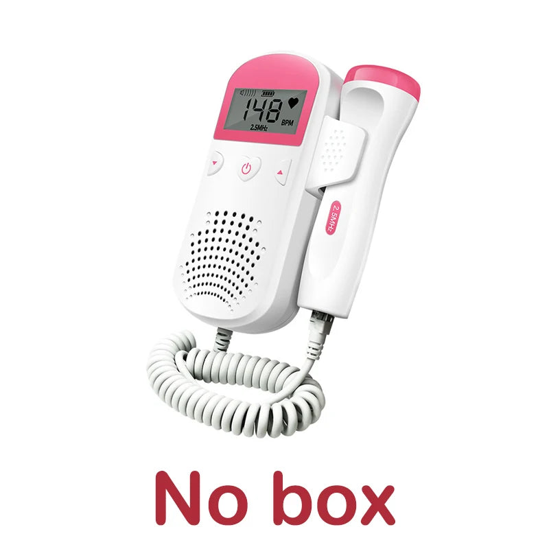 Fetal Doppler Enhanced Fetal Home Pregnancy Heart Rate Monitor Baby Fetal Heart Rate Detector LCD Screen No Radiation
