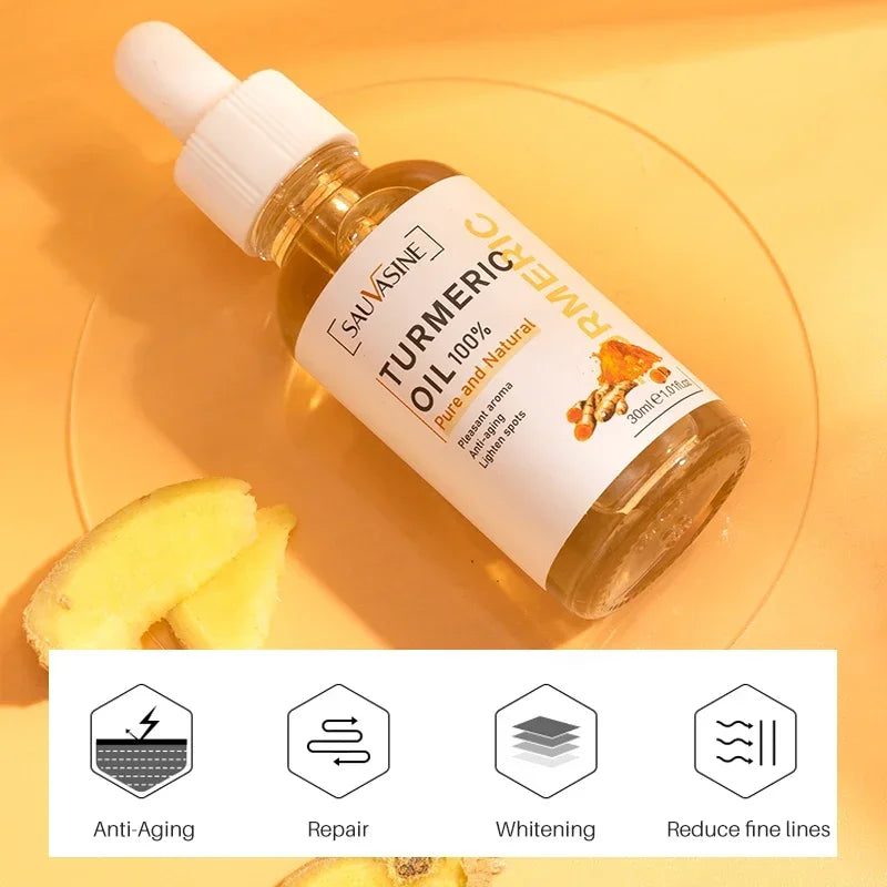Turmeric Oil Face Whitening serum Lightening Acne Dark Patches Anti-aging Bright Skin Acne Dark Spot Corrector Skin Care