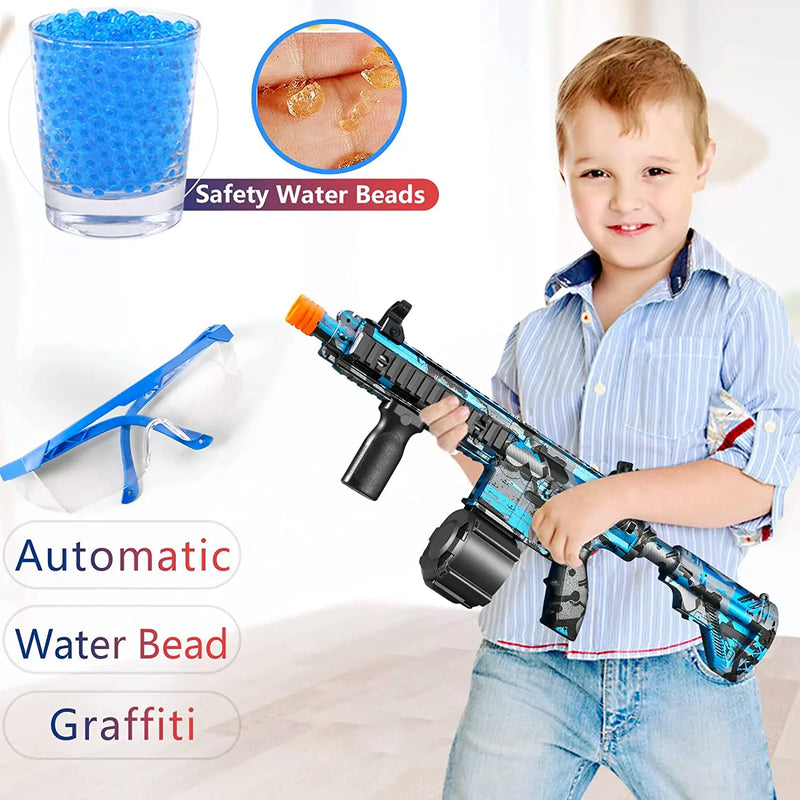 New Kids Outdoor Toys M416 Electric Splatter Gun Gel Ball With 10000 Eco-Friendly Water Beads Goggles