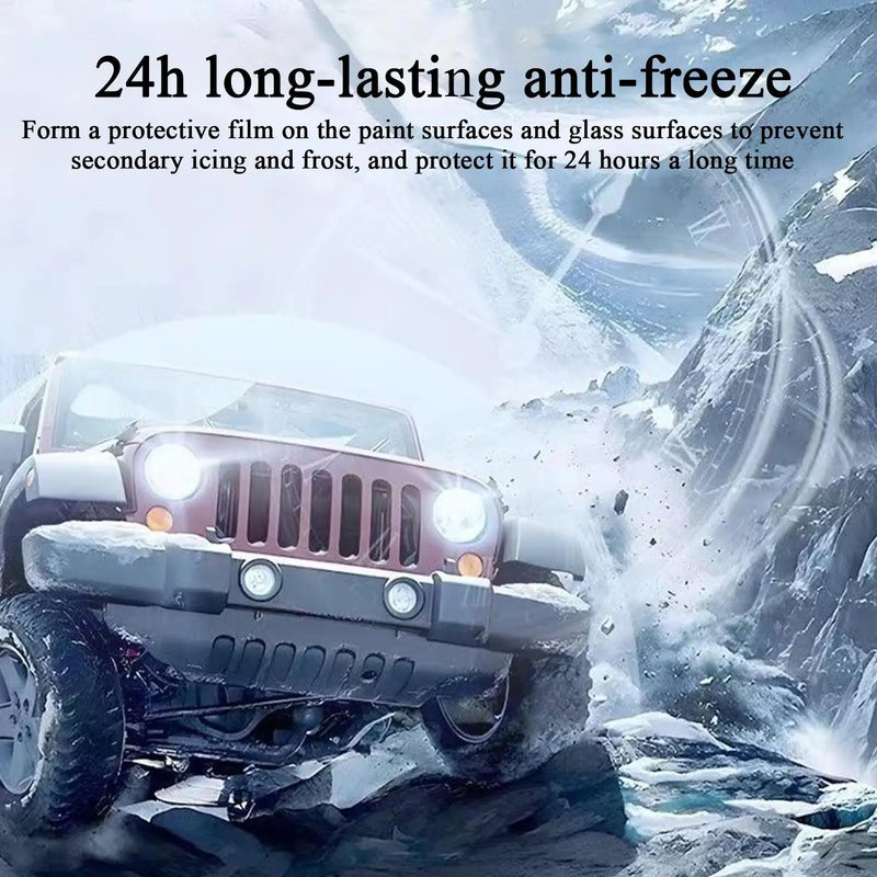 The Icer Spray for Car Windshield Car Windshield Deicing Spray Snow Removal Fluid for Morning Commute Before Traveling Along the Road