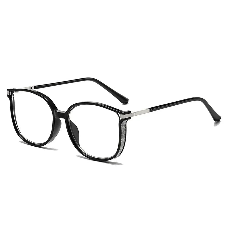 Women's Luxury Diamond Reading Glasses Men Oversized Cat Eye Far Sight Eyeglasses Blue Light