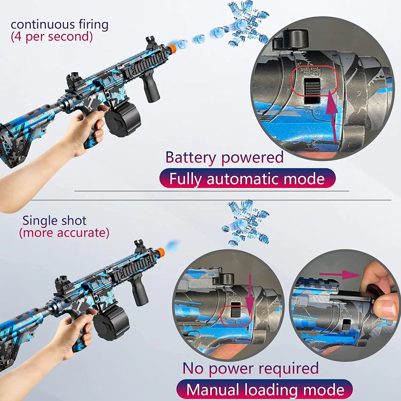 New Kids Outdoor Toys M416 Electric Splatter Gun Gel Ball With 10000 Eco-Friendly Water Beads Goggles