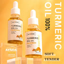 Siero schiarente per il viso all'olio di curcuma, schiarente per acne, macchie scure, anti-invecchiamento, pelle luminosa, correttore per acne e macchie scure, cura della pelle