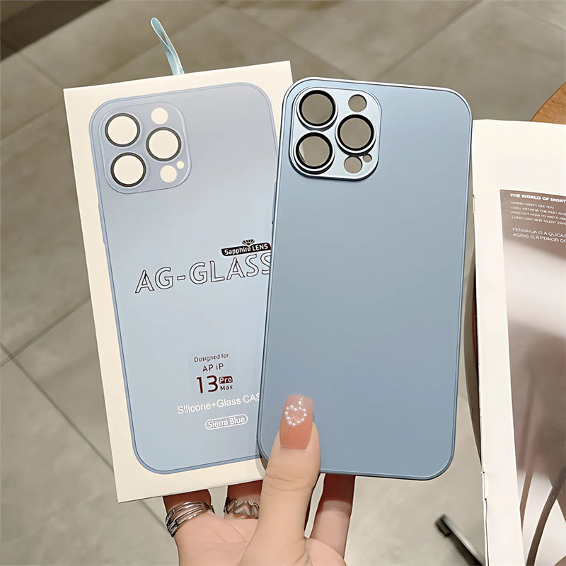 Original AG Matte Glass Magnetic Cases for Apple iPhone 15 14 13 Pro Max Plus for MagSafe Wireless Charge Cover Accessories