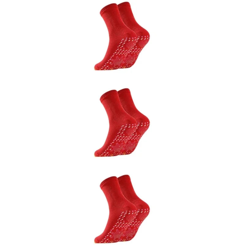 Winter Elastic Thermal Self-Heating Sock Health Care Tourmaline Slimming Health Socks Short Sock Magnetic Therapy 1/6Pairs