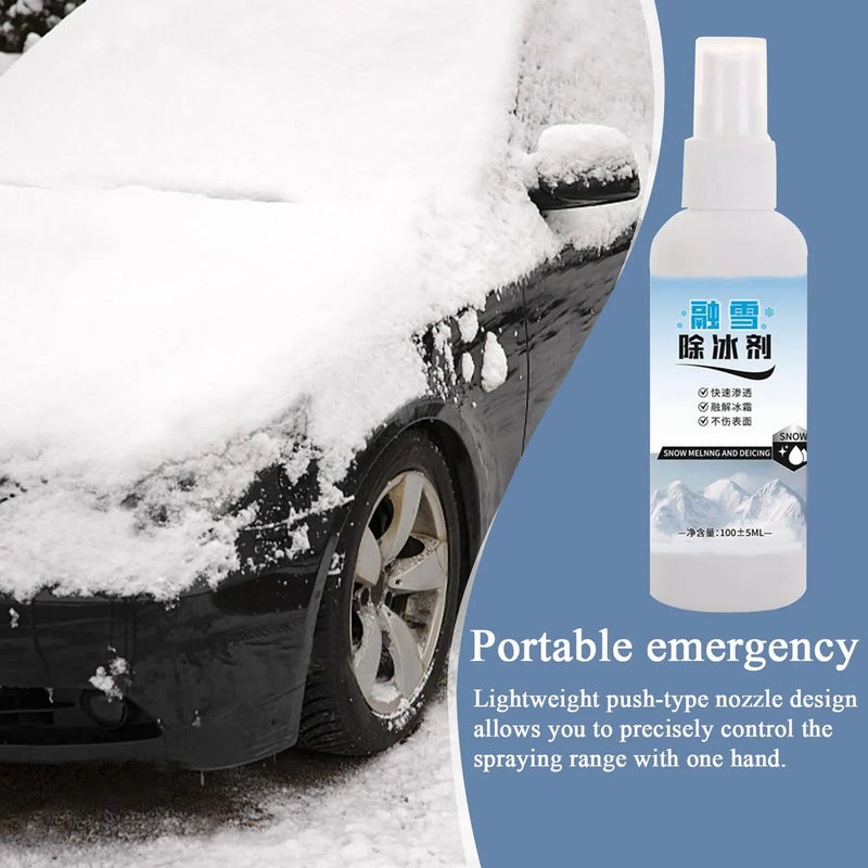 The Icer Spray for Car Windshield Car Windshield Deicing Spray Snow Removal Fluid for Morning Commute Before Traveling Along the Road