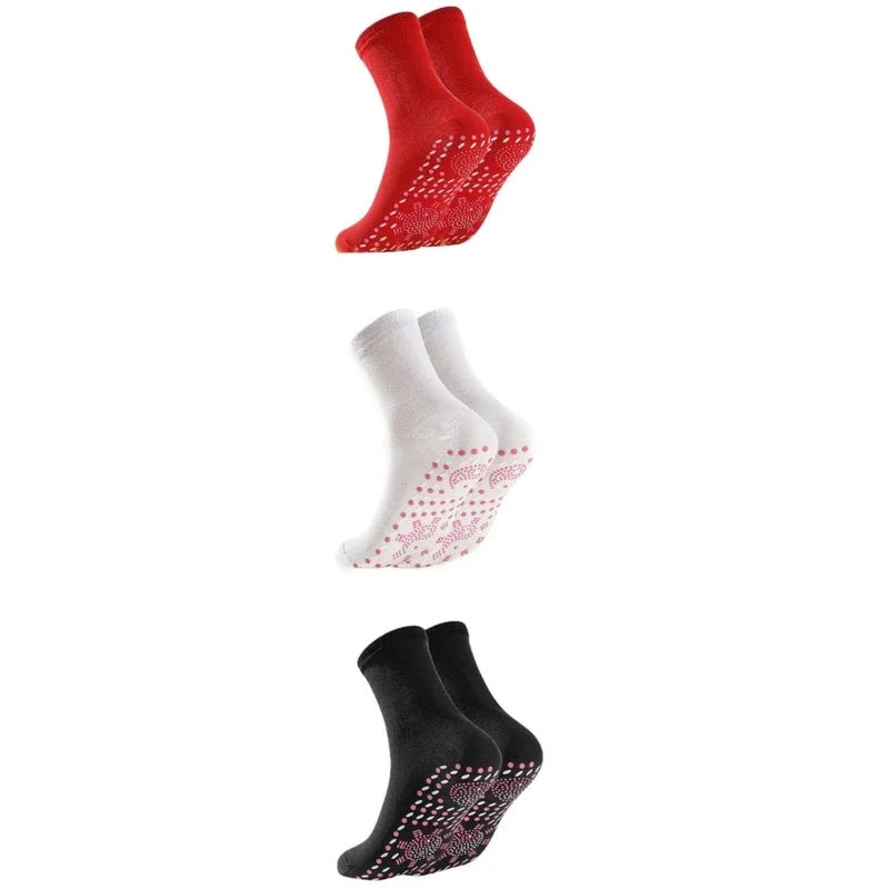 Winter Elastic Thermal Self-Heating Sock Health Care Tourmaline Slimming Health Socks Short Sock Magnetic Therapy 1/6Pairs