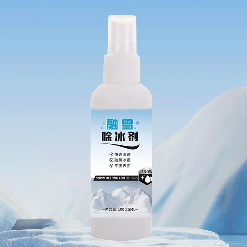 The Icer Spray for Car Windshield Car Windshield Deicing Spray Snow Removal Fluid for Morning Commute Before Traveling Along the Road