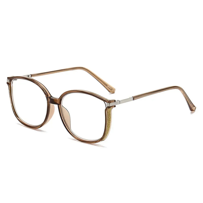 Women's Luxury Diamond Reading Glasses Men Oversized Cat Eye Far Sight Eyeglasses Blue Light
