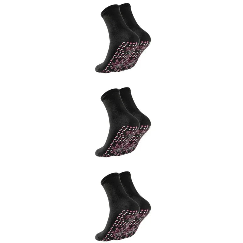 Winter Elastic Thermal Self-Heating Sock Health Care Tourmaline Slimming Health Socks Short Sock Magnetic Therapy 1/6Pairs