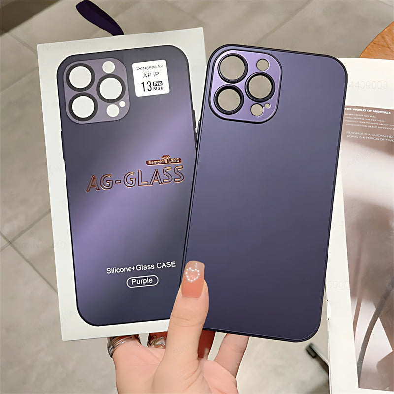 Original AG Matte Glass Magnetic Cases for Apple iPhone 15 14 13 Pro Max Plus for MagSafe Wireless Charge Cover Accessories