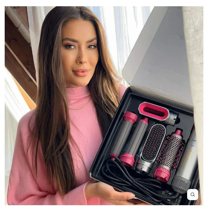 Spazzola asciugacapelli, piastra e arricciacapelli professionale 5 in 1