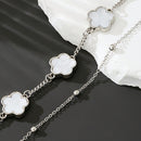 Bracciale da uomo semplice ed elegante con ciondolo a forma di trifoglio da indossare ogni giorno - Regalo di compleanno, numero casuale di perline