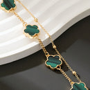 Bracciale da uomo semplice ed elegante con ciondolo a forma di trifoglio da indossare ogni giorno - Regalo di compleanno, numero casuale di perline