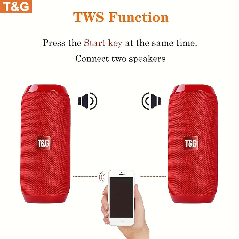 TG117 Wireless Loudspeaker, MusiBaby Loudspeaker, Outdoor, Portable, TF and Flash Disk Data Reading, Wireless 5.3, Loud Sound, Vibrant Loudspeaker with Bass, Larger Volume and Longer Life