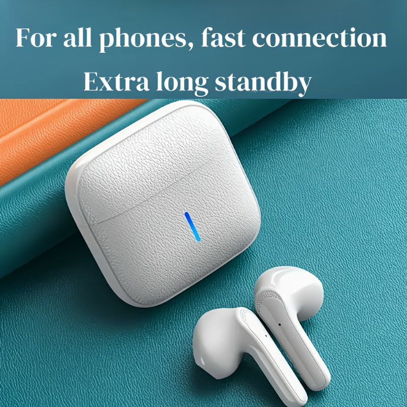 New in-ear wireless headphones, can create dual stereo, 5.3 wireless headphones, stable connection, with noise reduction for calls, USB-C charging, wireless connection, volume control, suitable for business, sports, game