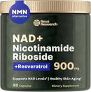 NMN NAD Nicotinamide Riboside Liposomiale con Resveratrolo & Quercetina – Reus Research – 80 Capsule