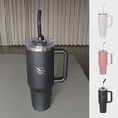 Borraccia/Travel Mug 40 oz in Acciaio Inox: Manico Ergonomico, Doppia Parete Isolata – Perfetta per Ufficio, Viaggio e Palestra