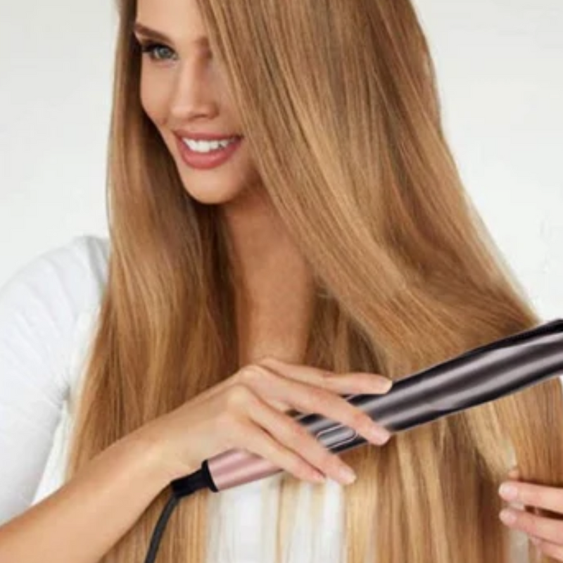 Piastra Capelli 2-in-1: Liscio e Riccio Professionale