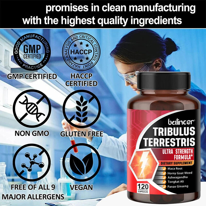 Tribulus Terrestris Extract 800mg 10:1 Increases Energy and Vitality